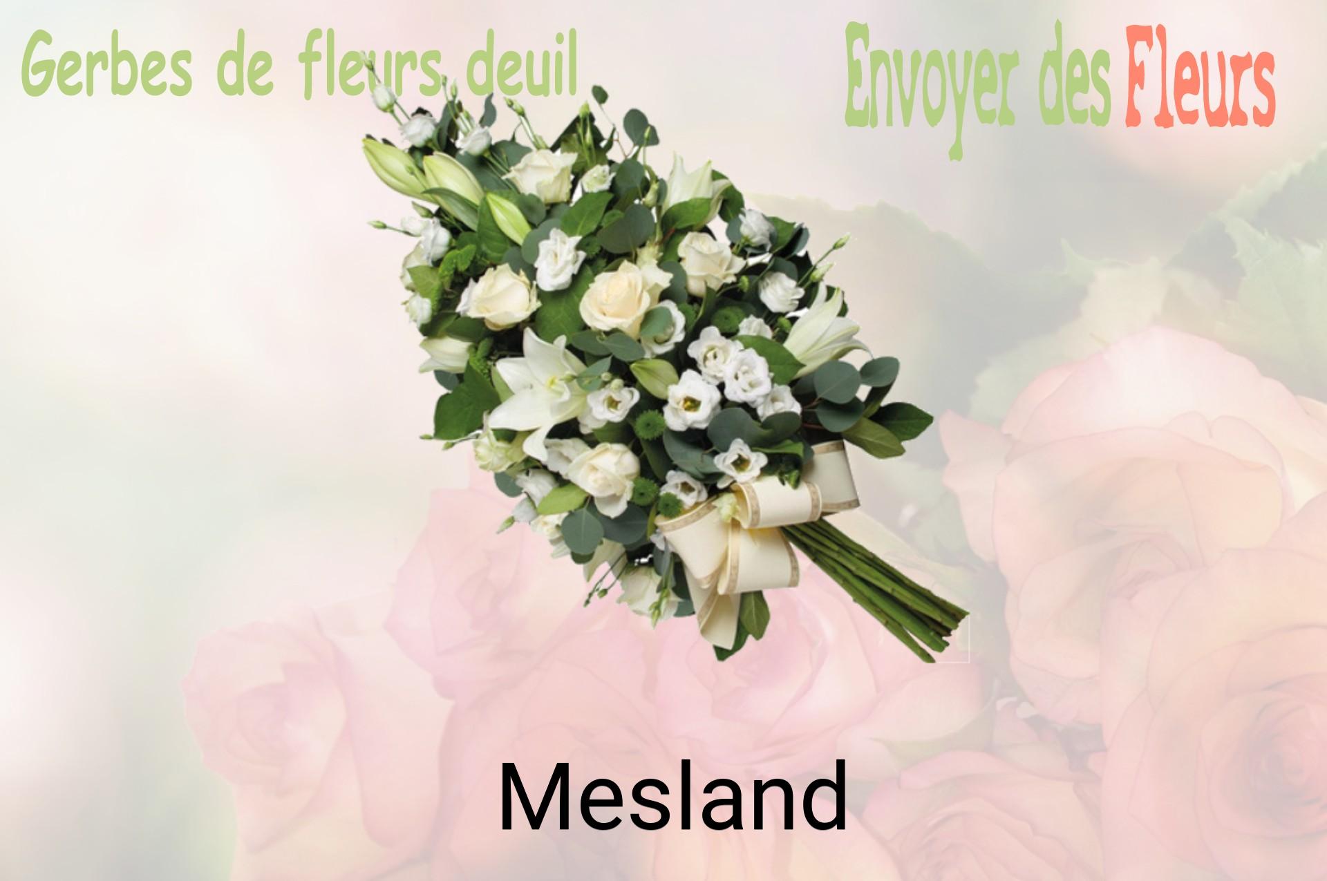 Gerbe de fleurs de deuil livrée à Mesland